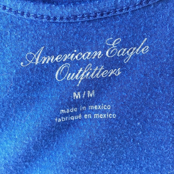 American Eagle Royal Blue Short Sleeve Crop Top - Picture 11 of 13